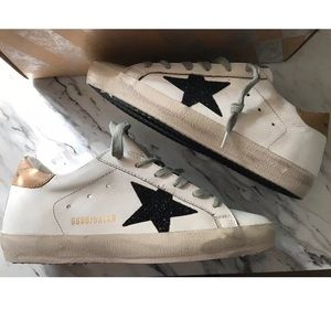 Golden Goose Superstar Glitter Star Sneakers 36